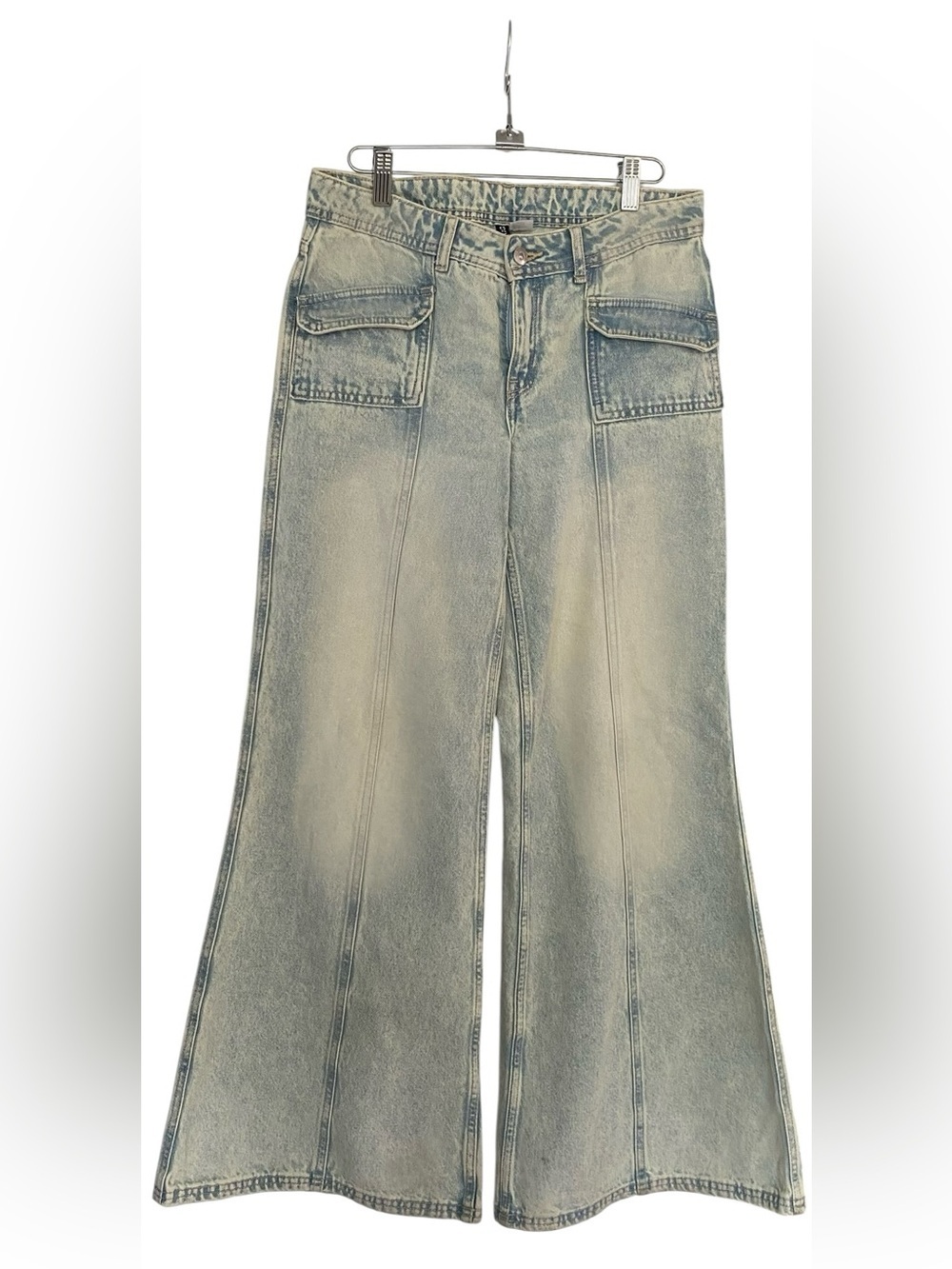 H&M Light-Blue High-Rise Wide Leg Flare Jeans